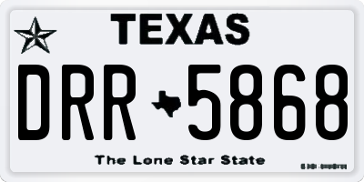 TX license plate DRR5868