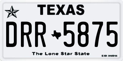 TX license plate DRR5875