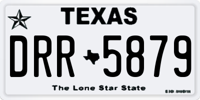TX license plate DRR5879