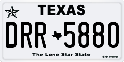 TX license plate DRR5880