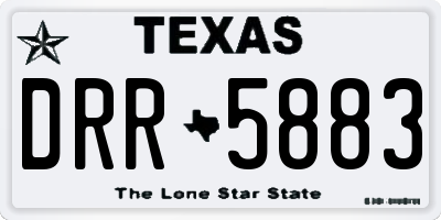 TX license plate DRR5883