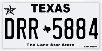 TX license plate DRR5884