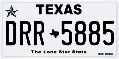 TX license plate DRR5885