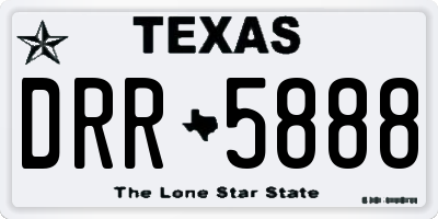TX license plate DRR5888