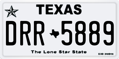TX license plate DRR5889