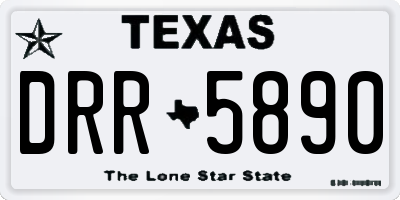 TX license plate DRR5890