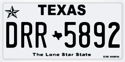 TX license plate DRR5892