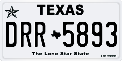 TX license plate DRR5893