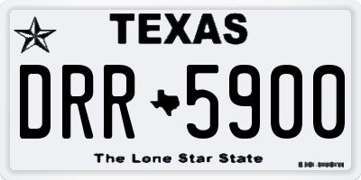 TX license plate DRR5900