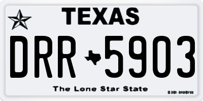 TX license plate DRR5903