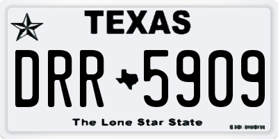 TX license plate DRR5909