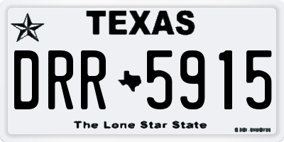 TX license plate DRR5915