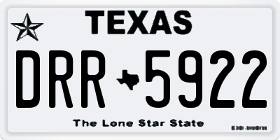 TX license plate DRR5922