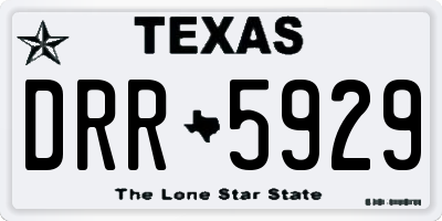 TX license plate DRR5929