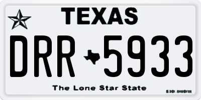 TX license plate DRR5933