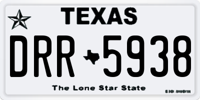 TX license plate DRR5938