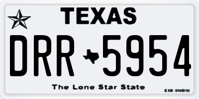 TX license plate DRR5954