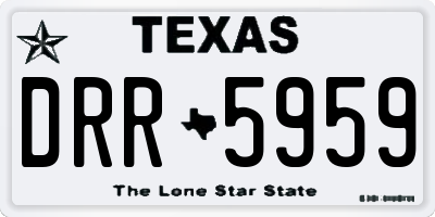 TX license plate DRR5959