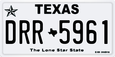 TX license plate DRR5961