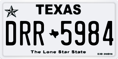 TX license plate DRR5984