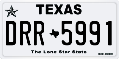 TX license plate DRR5991