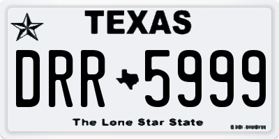 TX license plate DRR5999