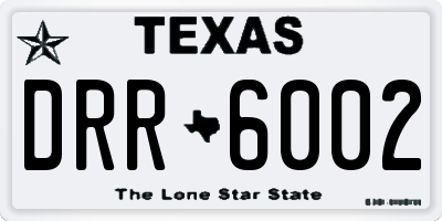 TX license plate DRR6002