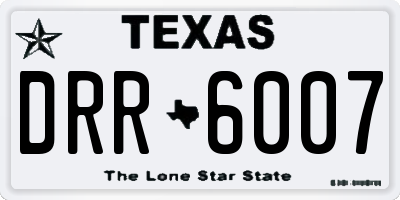 TX license plate DRR6007