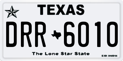 TX license plate DRR6010