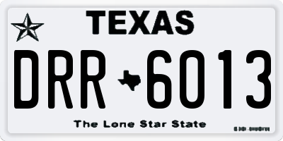 TX license plate DRR6013