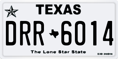 TX license plate DRR6014