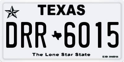 TX license plate DRR6015
