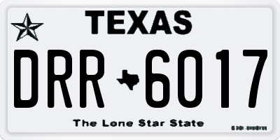 TX license plate DRR6017