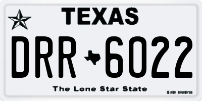 TX license plate DRR6022