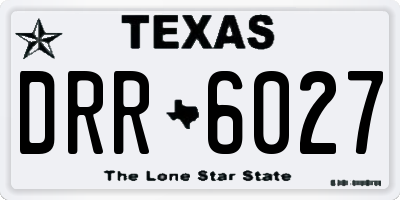 TX license plate DRR6027