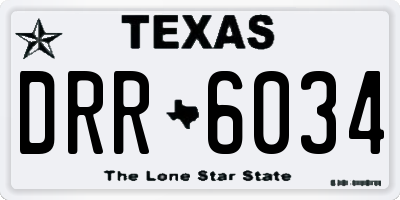 TX license plate DRR6034