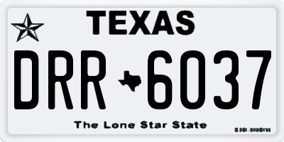 TX license plate DRR6037