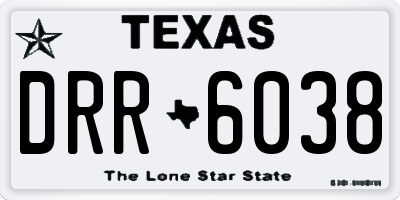 TX license plate DRR6038