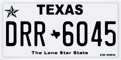 TX license plate DRR6045