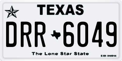 TX license plate DRR6049