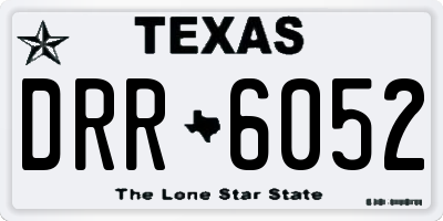 TX license plate DRR6052