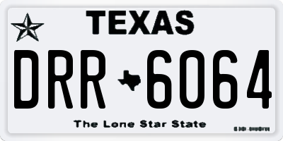 TX license plate DRR6064