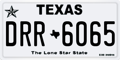 TX license plate DRR6065