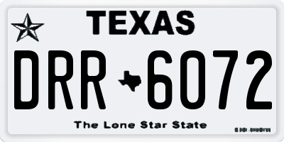 TX license plate DRR6072