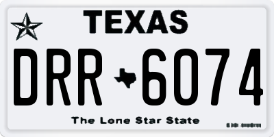 TX license plate DRR6074