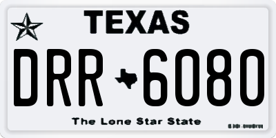 TX license plate DRR6080