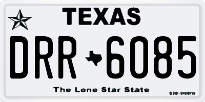 TX license plate DRR6085