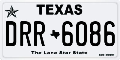 TX license plate DRR6086