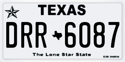 TX license plate DRR6087