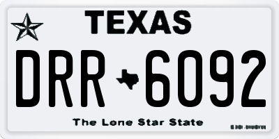 TX license plate DRR6092